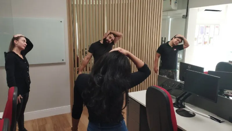 ginástica laboral em grupo berrini